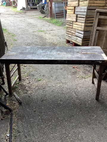 Dark Wood Trestle Table