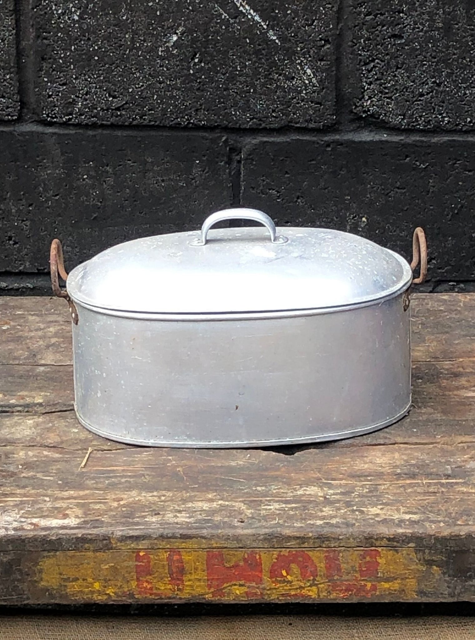 Metal Oval Saucepan with Lid