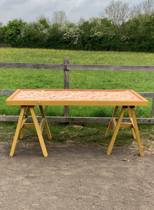 Yellow Trestle Table