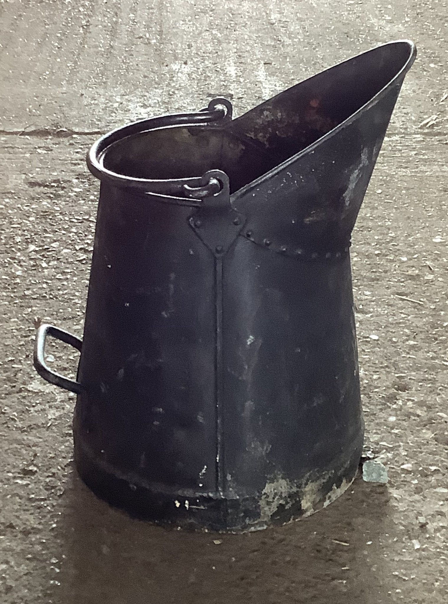 Black Iron Coal Bucket