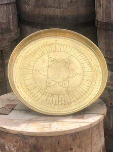 Indian Gold Engraved Tray