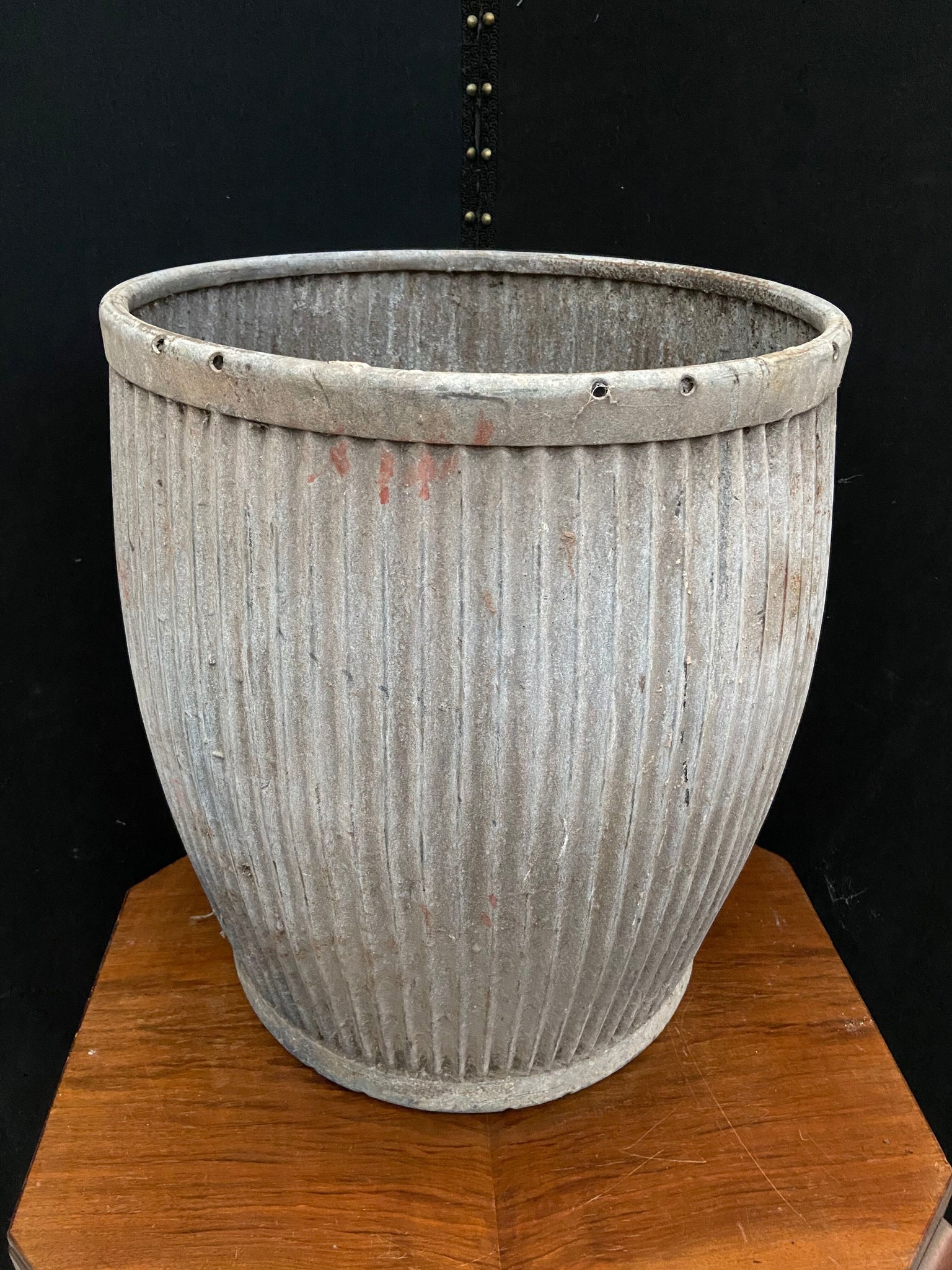 Ridged Metal Planter