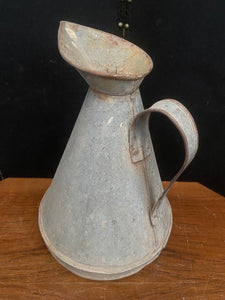 Galvanised Jug with Leaf Shaped Top