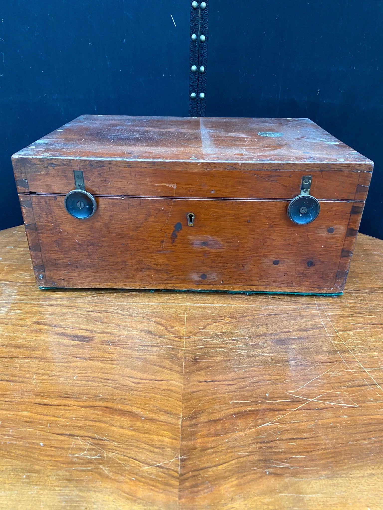 Wooden Desktop Box with Black Dials