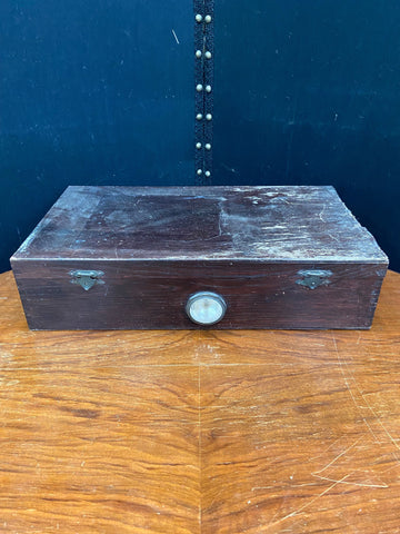 Wooden Box Filled with Glass Samples