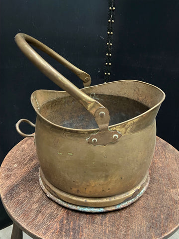 Verdigris Aged Brass Coal Scuttle