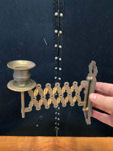 Antique Accordion Arm Candle Sconces