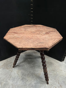 Octagonal Table with Beaded Legs