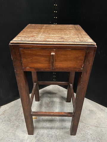 Tall Wooden Bedside Table