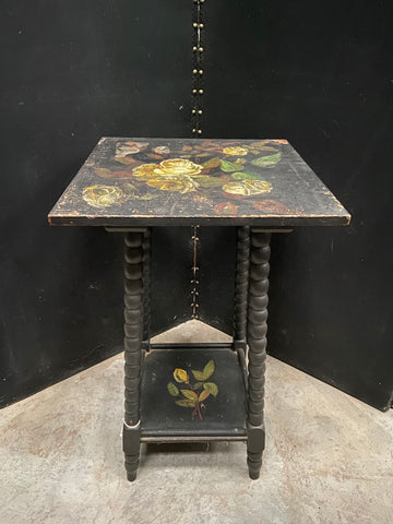 Floral Painted Side Table