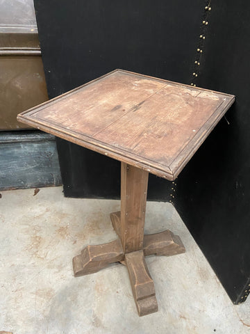 Wooden Pedestal Table with Cross Base