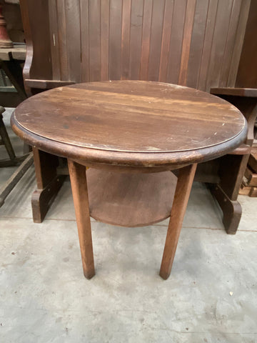 Round Two Tier Wooden Table