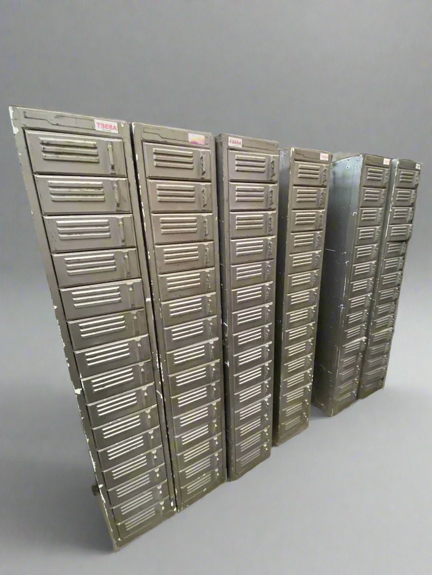 Six Silver Lockers – Ashwood Props