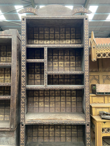 Cross Frame & Gold Tile Bookcase