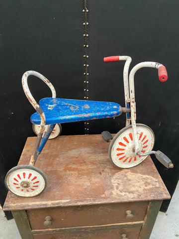 Vintage Red and Blue Tricycle