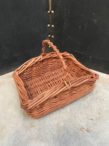 Square Stained Wicker Basket