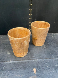 Pair of Wooden Beakers