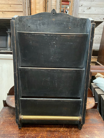 Magazine Rack with Brass Bar