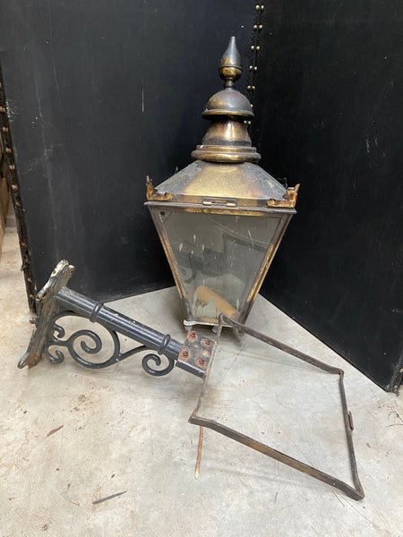 Pair of Large Brass Outdoor Lanterns