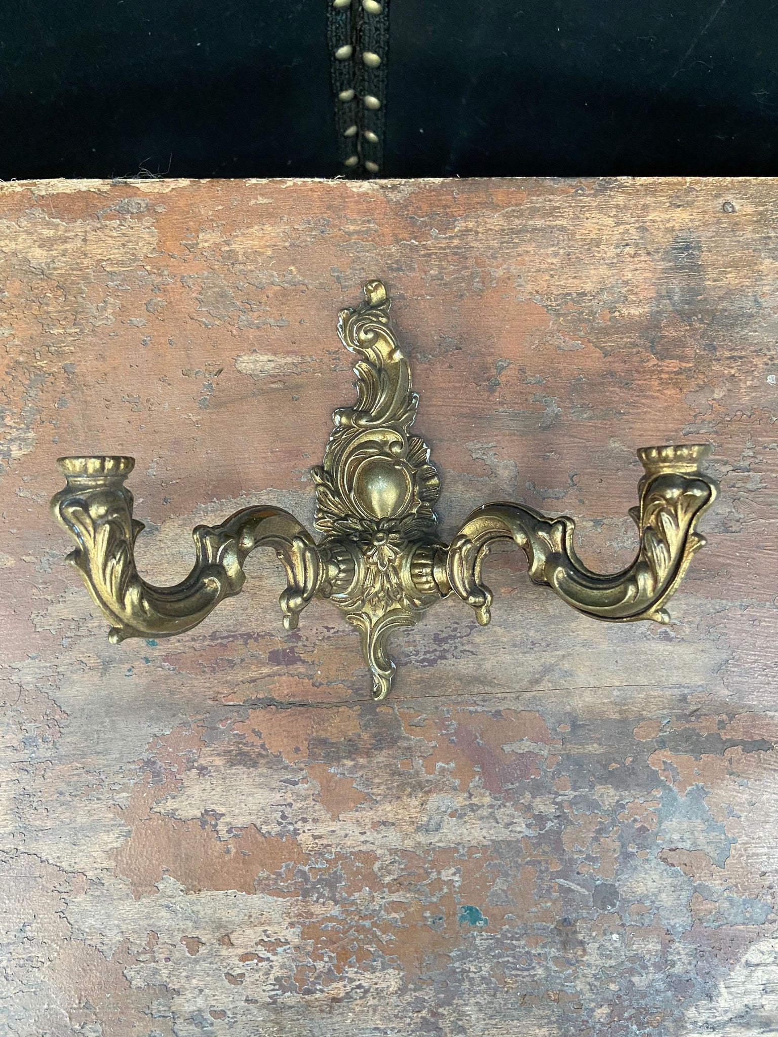 Double Armed Ornate Candle Sconce