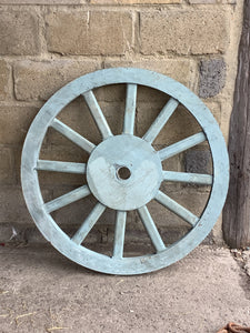 Blue Carriage Wheel