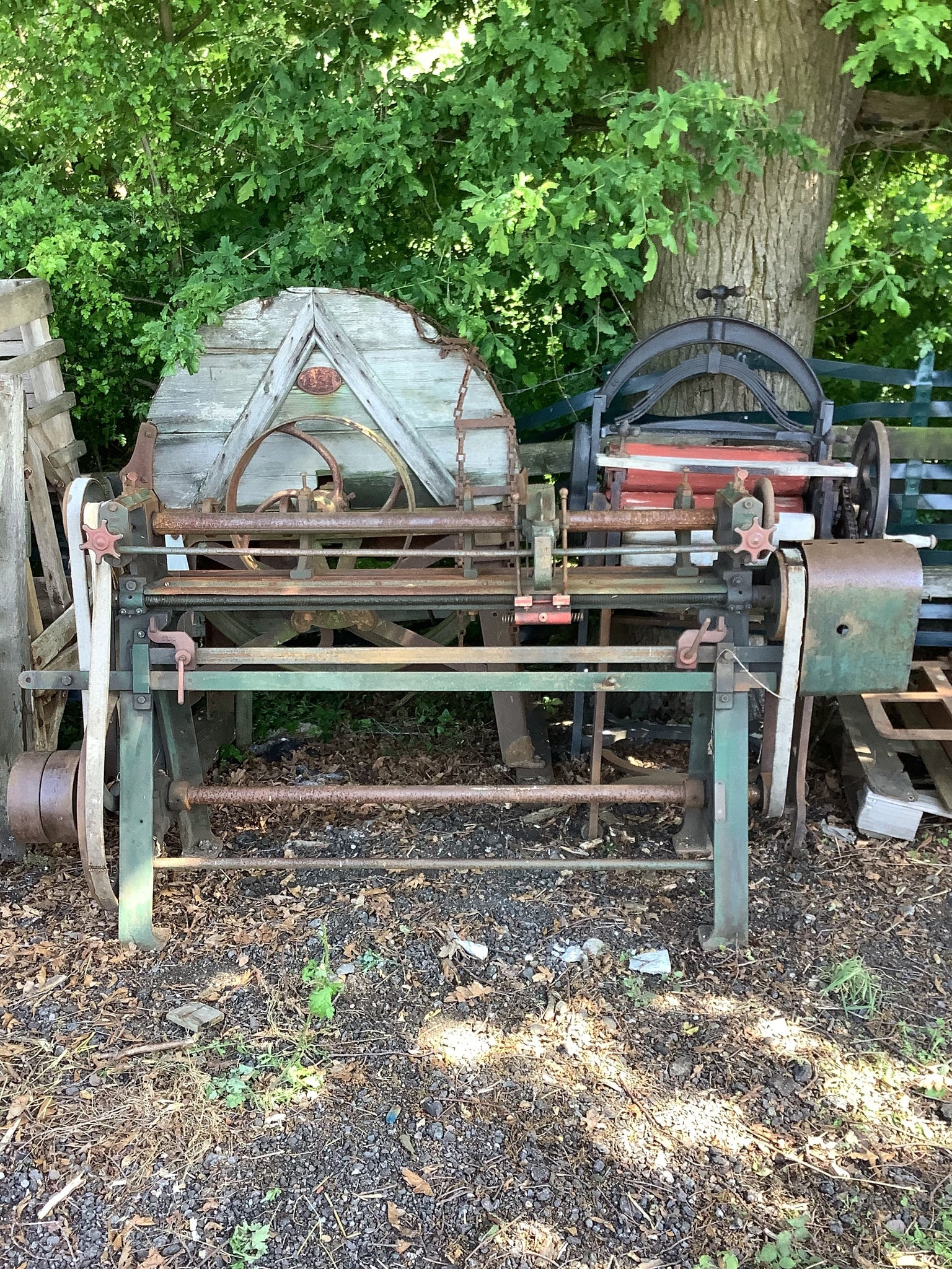 Green Metal Lathe