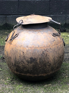 Lidded Metal Barrel