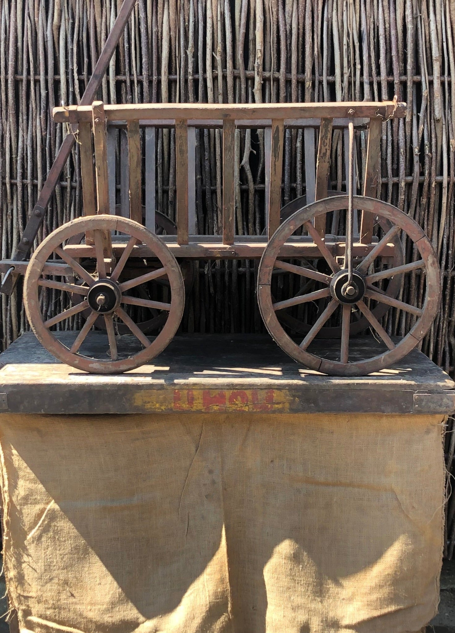 Antique Wooden Dog Cart