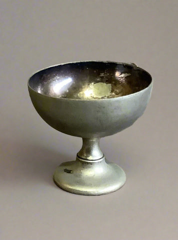 Small silver chalice / holy grail in tarnished condition.