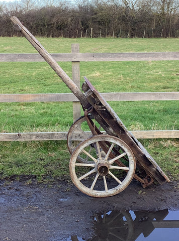 Rustic Wood Hand Cart