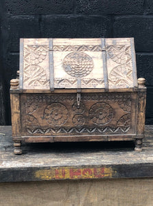 Large Floral Wooden Coffer