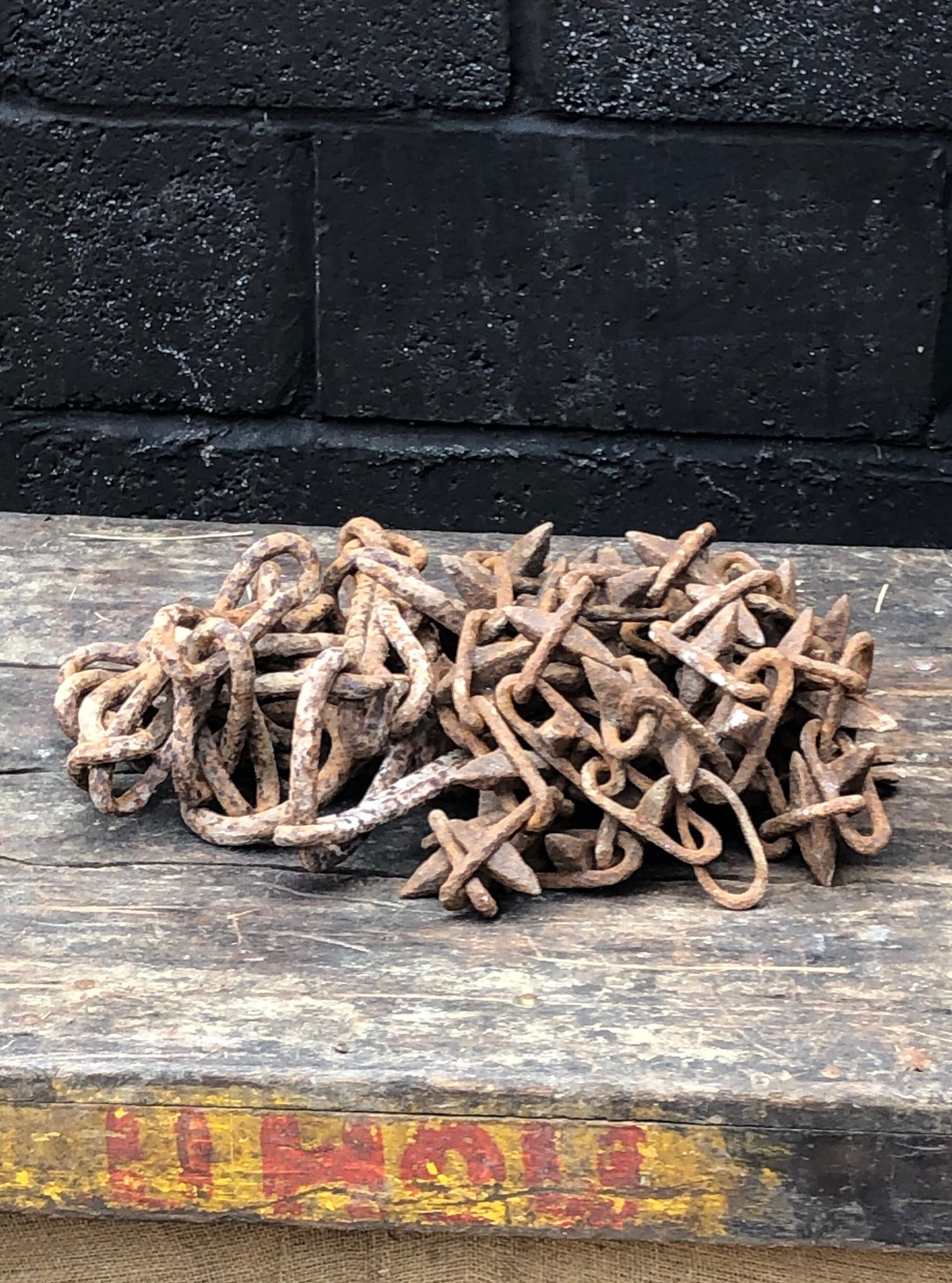 Rusty Chain with Spikes