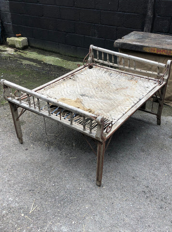 Rustic Woven Bench