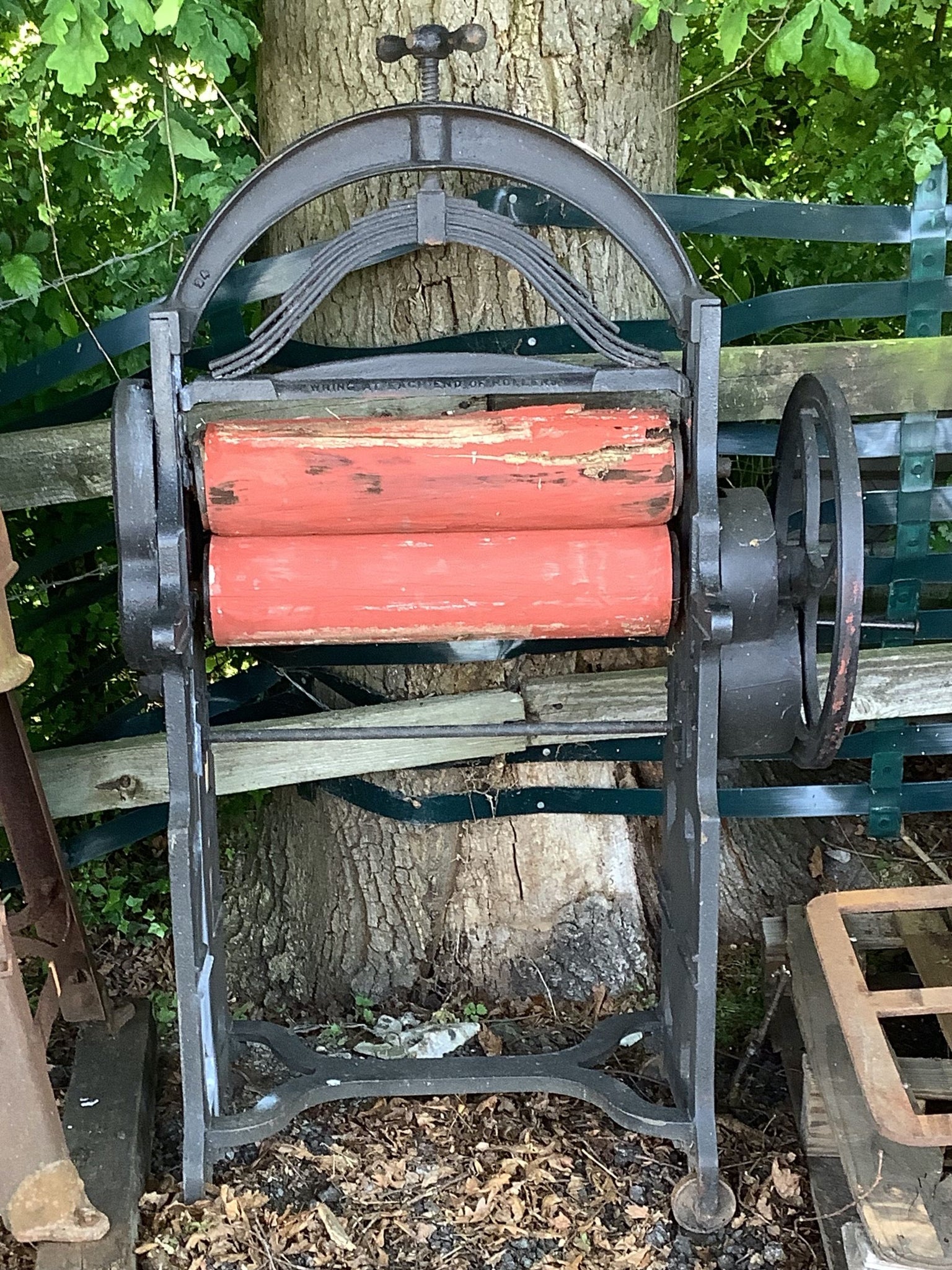 Red Roller Clothes Mangle
