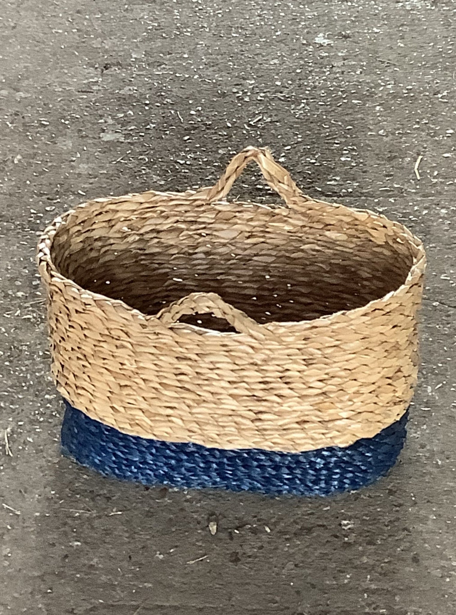 Basket with Blue Stripe